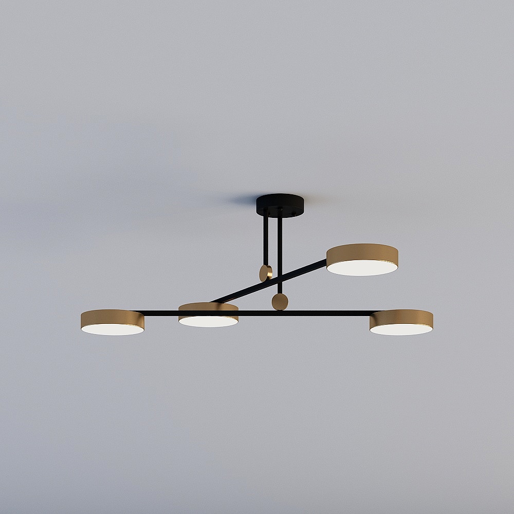 3D lights are all XJDS - Postmodern Light Luxury Restaurant Bedroom Study Chandelier - MD6008-4