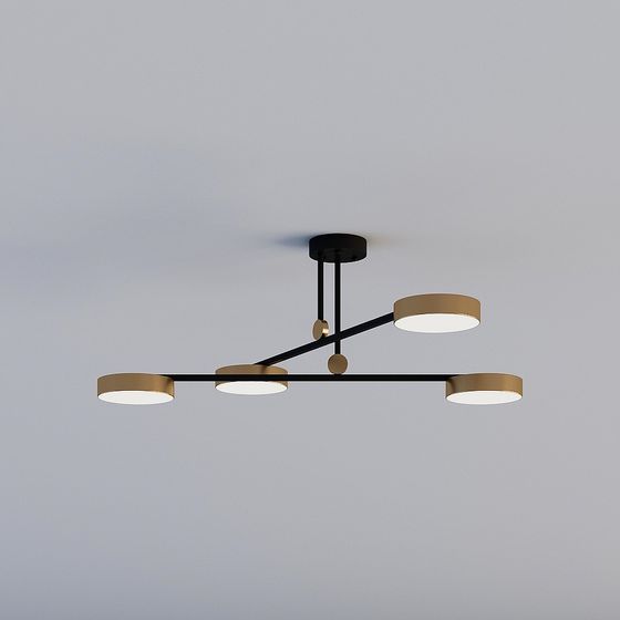 Elegant Geometric Chandelier 3D model