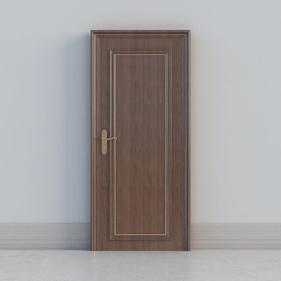 Stylish Low-Poly Interior Door 3D model