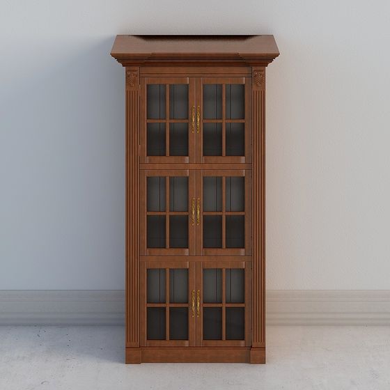Elegant Vintage Bookshelf 3D model