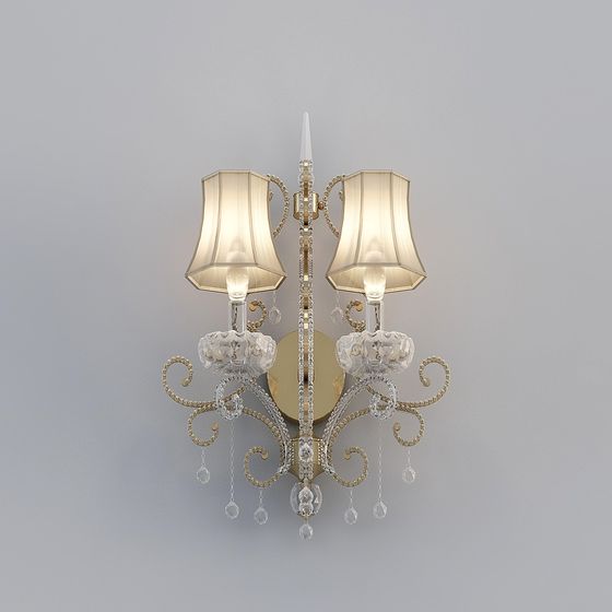 Glamorous Crystal Wall Sconce 3D model