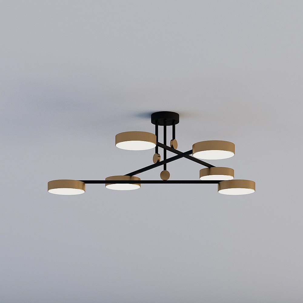 3D lights are all XJDS - Postmodern Light Luxury Restaurant Bedroom Study Chandelier - MD6008-6