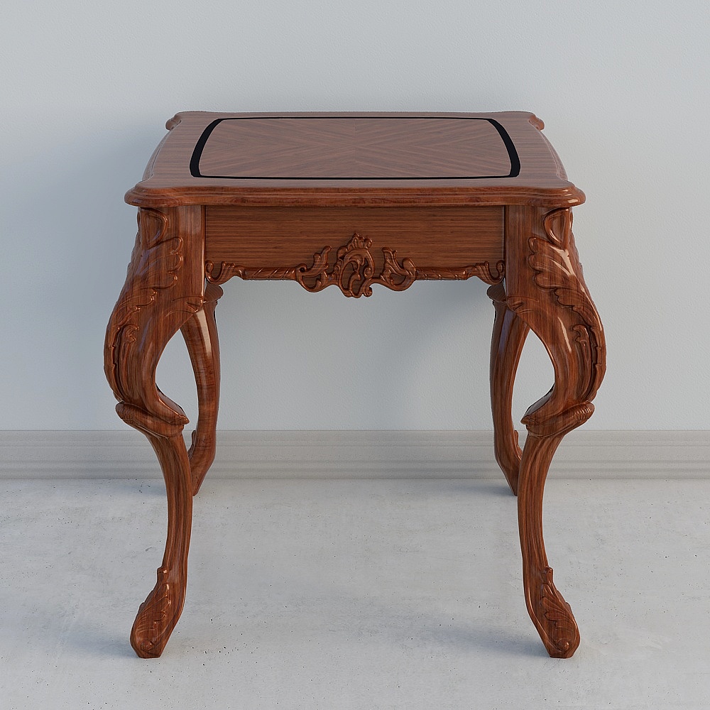 Elegant Vintage Side Table 3D model