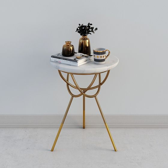 Small Black Coffee Table 3D Model