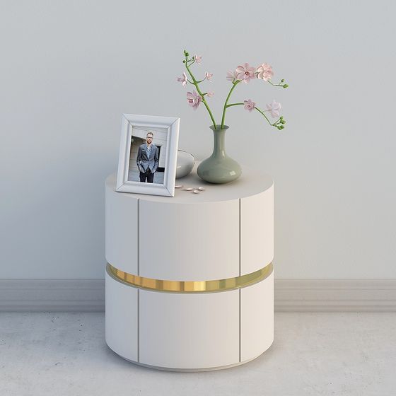 Elegant Cylinder Storage Cabinet 3D model