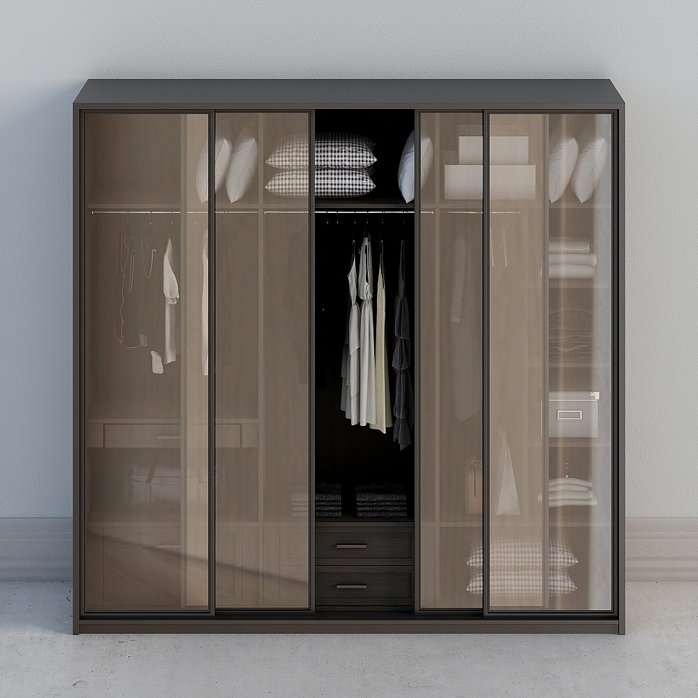 โมเดิร์น - ห้องนอนหรู - ตู้เสื้อผ้า 191118