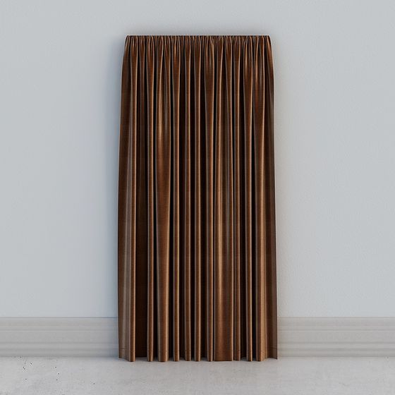 Elegant Low-Poly Curtain 3D model