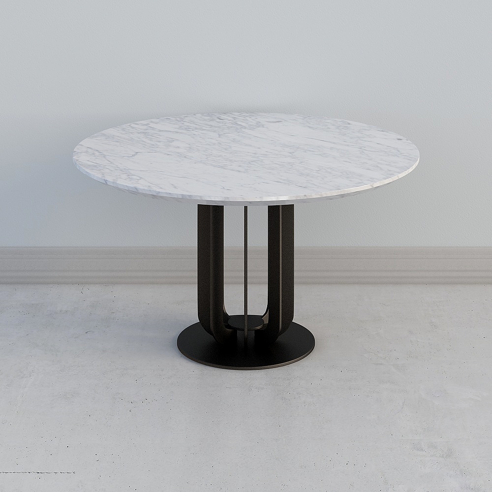 Minimalist Polygonal Round Table 3D model