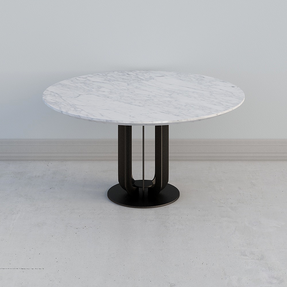 Modern Minimalist Round Table 3D model