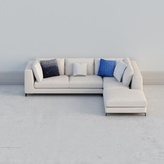 Modern Low-Polygon Sofa 3D model
