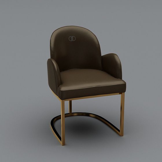 Elegant Low-Polygon Chair 3D model for Modern Spaces