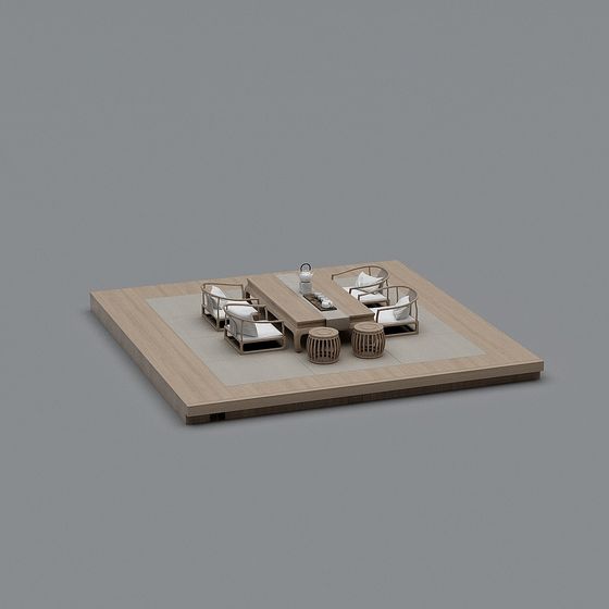 Urban Living Room 3D Model for Modern Aesthetics