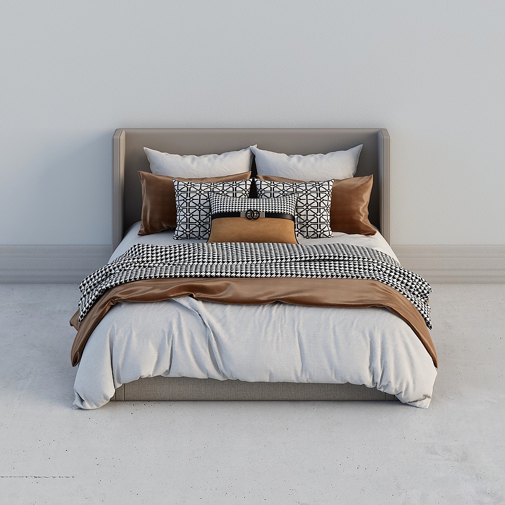 Urban Bedroom Bed 3D model