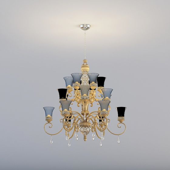 Elegant Luxurious Chandelier 3D model