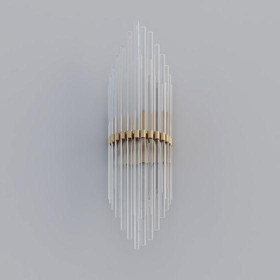 Stylish Glass Tube Wall Lamp 3D model