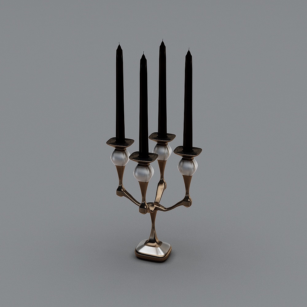 American - American Living Room - American old candlestick 191119