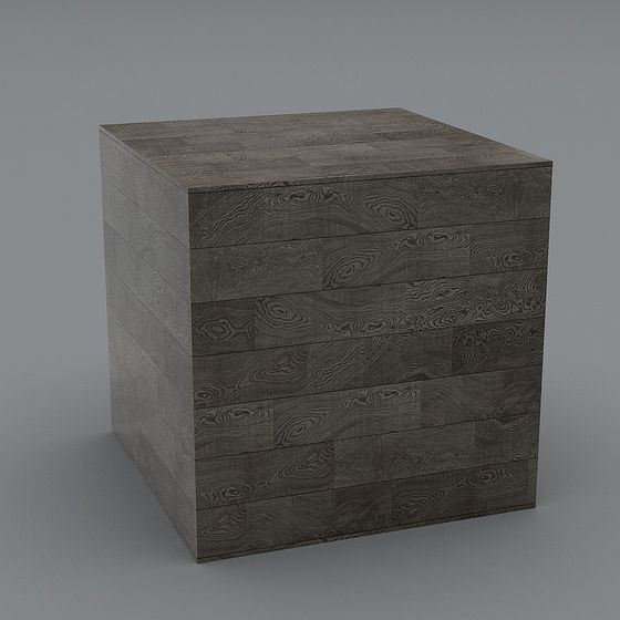 Wood Grain Cube 3D model