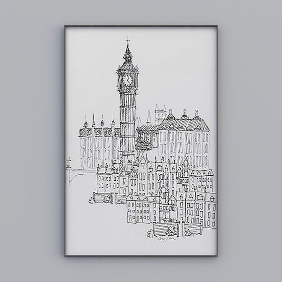 Low Poly European Castle 3D model