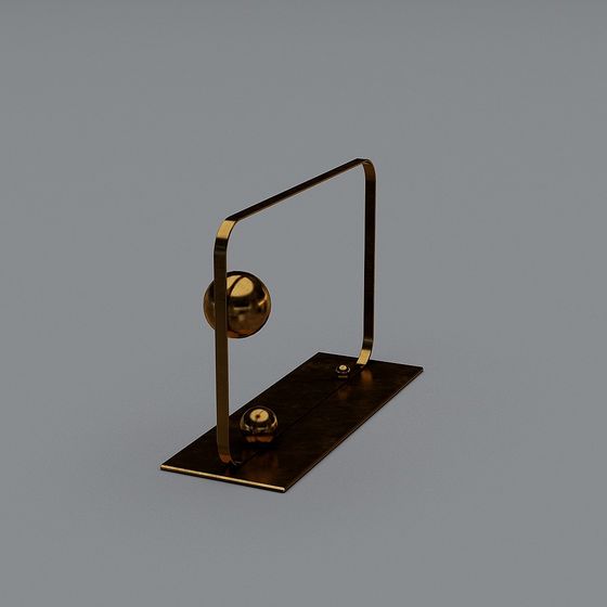 Elegant Golden Sphere 3D model