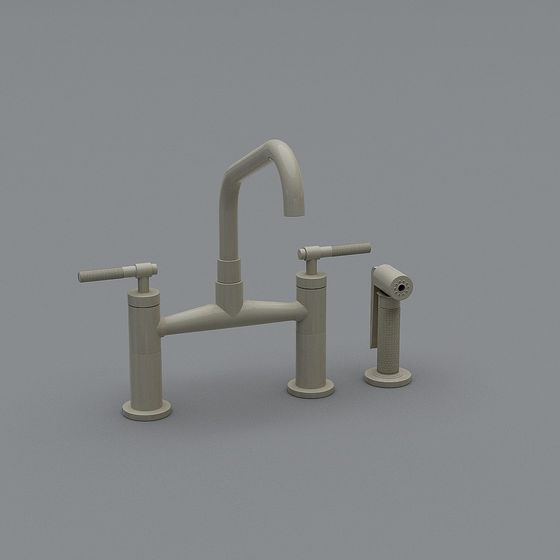 Elegant Low-Polygon Faucet 3D model for Creative Projects