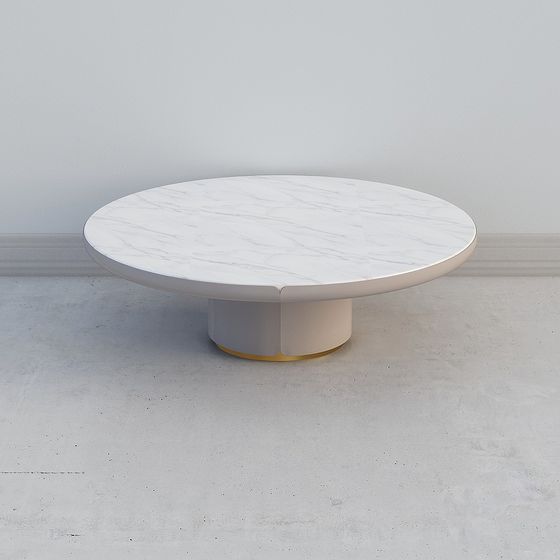 Elegant Low-Poly Round Table 3D model