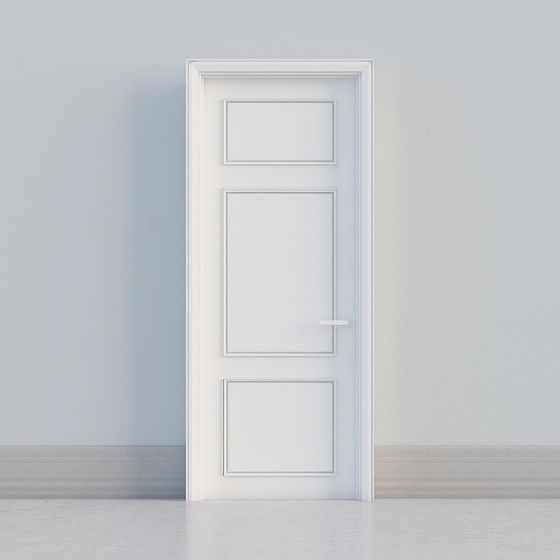 Classic White Door 3D model