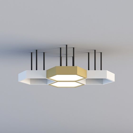 Elegant Hexagon Light 3D model