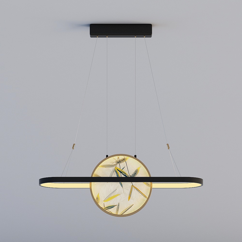 3D lights are all XJDS - Postmodern Light Luxury Restaurant Study Art Agate Chandelier - MD915-Ellipse-800-300