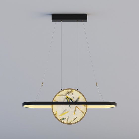 Elegant Low-Poly Chandelier 3D model