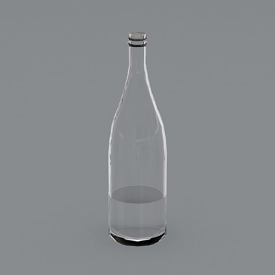 Transparent Wine Bottle 3D model