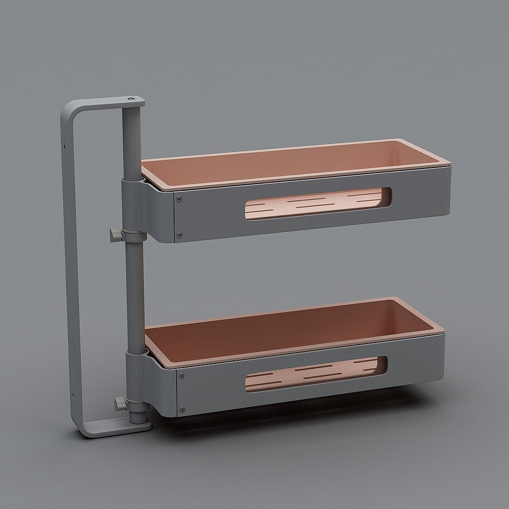 Stylish Double-Layer Storage Rack 3D model