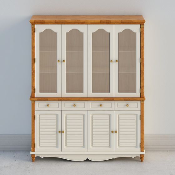 Retro Style Storage Cabinet 3D model