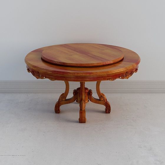 Vintage Round Table 3D model for Modern Spaces
