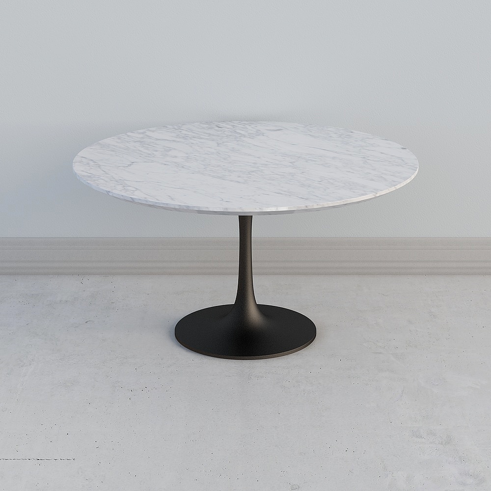 Elegant Marble Round Table 3D model