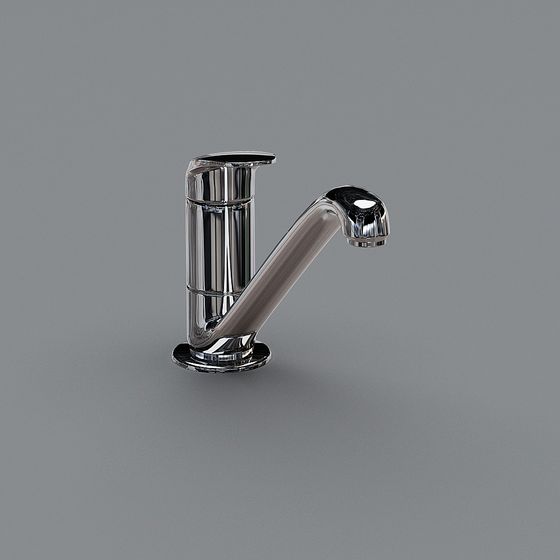 Elegant Low-Poly Faucet 3D model for Modern Spaces
