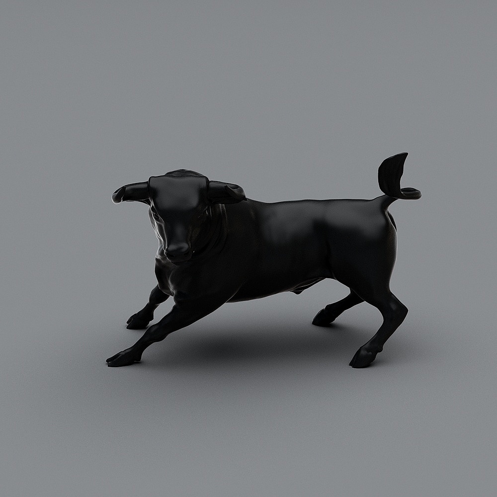 Realistic 3D Bull Model for Creative Projects