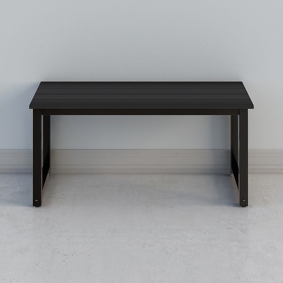 Sleek Black Computer Table 3D Model for Modern Workspaces