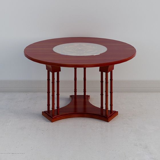 Vintage Round Table 3D model