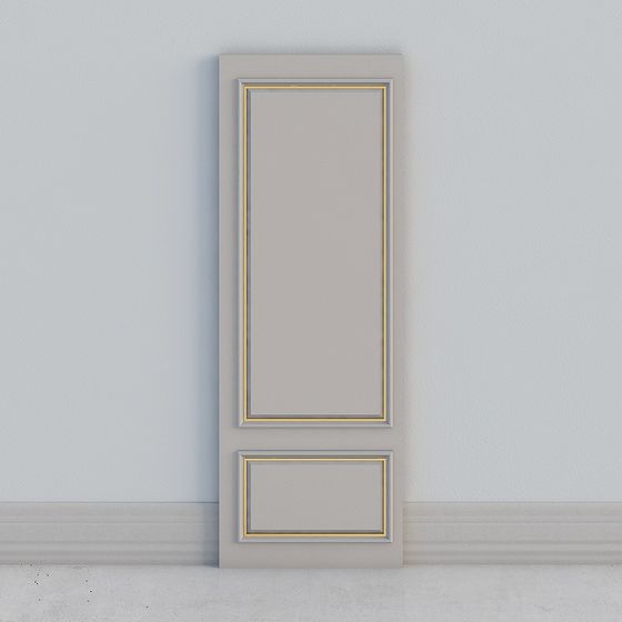 Modern Gray Wainscoting 3D Model for Home Interiors