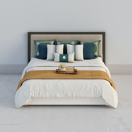 Urban Retreat 3D Model Bed for Modern Interiors