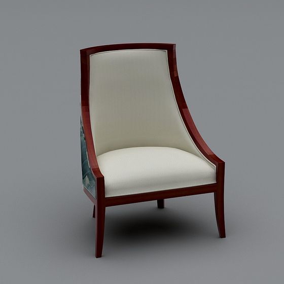 Elegant Armchair 3D model for Modern Interiors