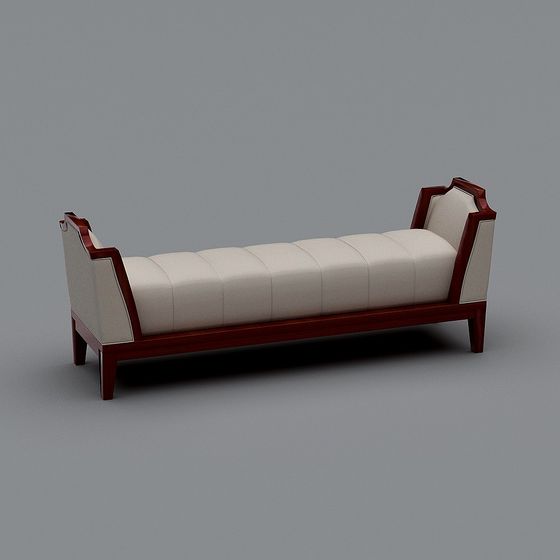 Art Deco Chaise Lounge 3D model