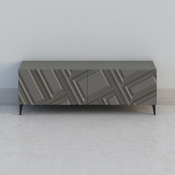 Modern Geometric TV Cabinet 3D model