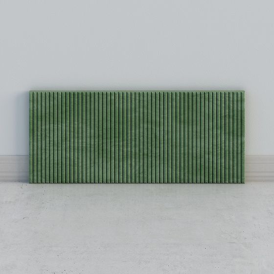 Stylish Green Ribbed Panel 3D model