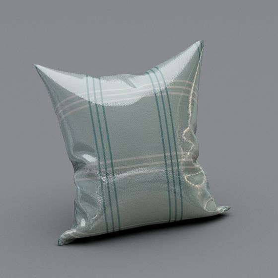 Elegant Low-Polygon Pillow 3D Model – Silk Texture