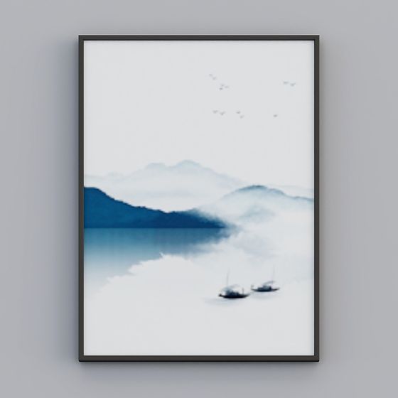 Fog Mountains 3D Model - Dreamlike Landscape