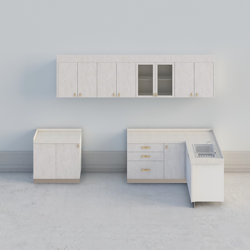 Right L-shaped kitchen cabinet 2