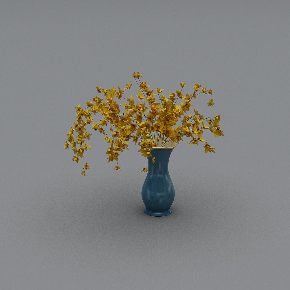 Spring Blossom Vase 3D model