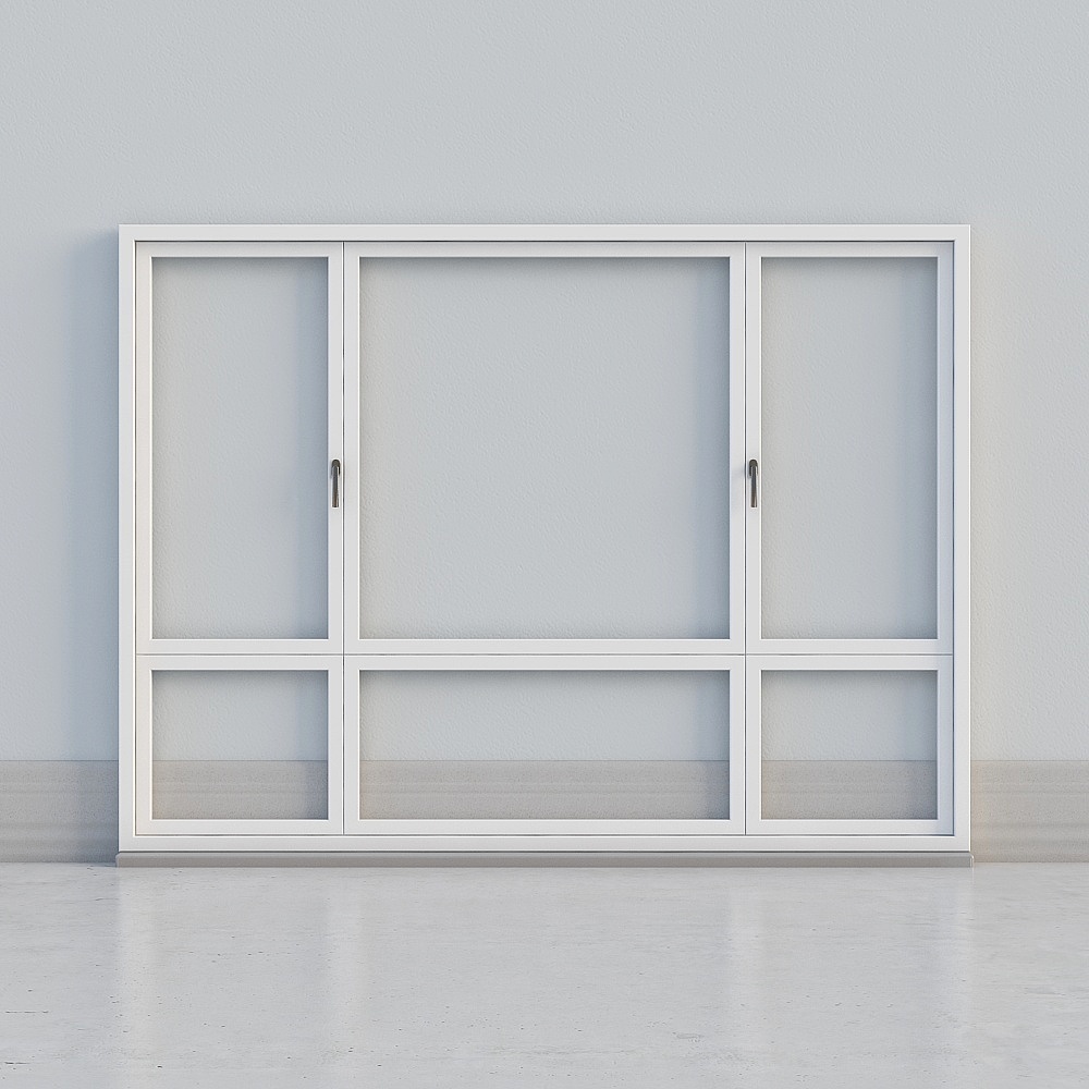 대리석으로 된 현관의 3개 창문