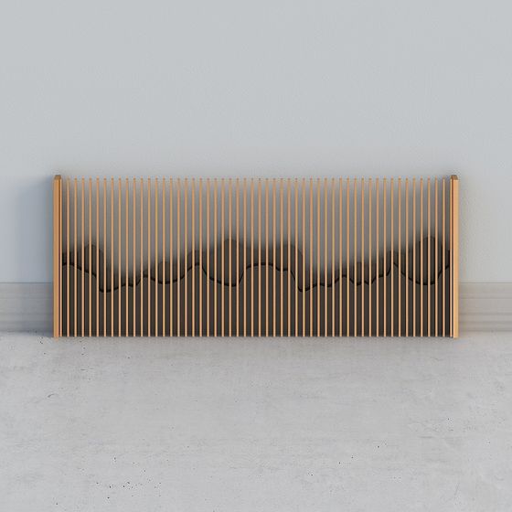 Wavy Wood Screen 3D model for Creative Designs